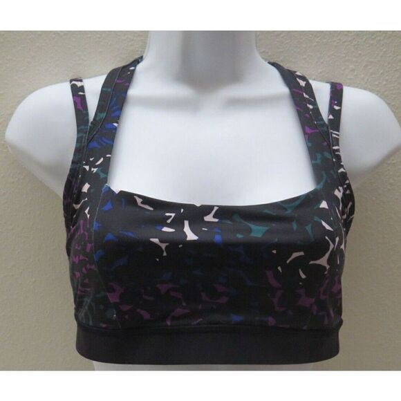 Lululemon Women’s Sz 6 Black/Multicolor Energy Sports Bra - Picture 3 of 7